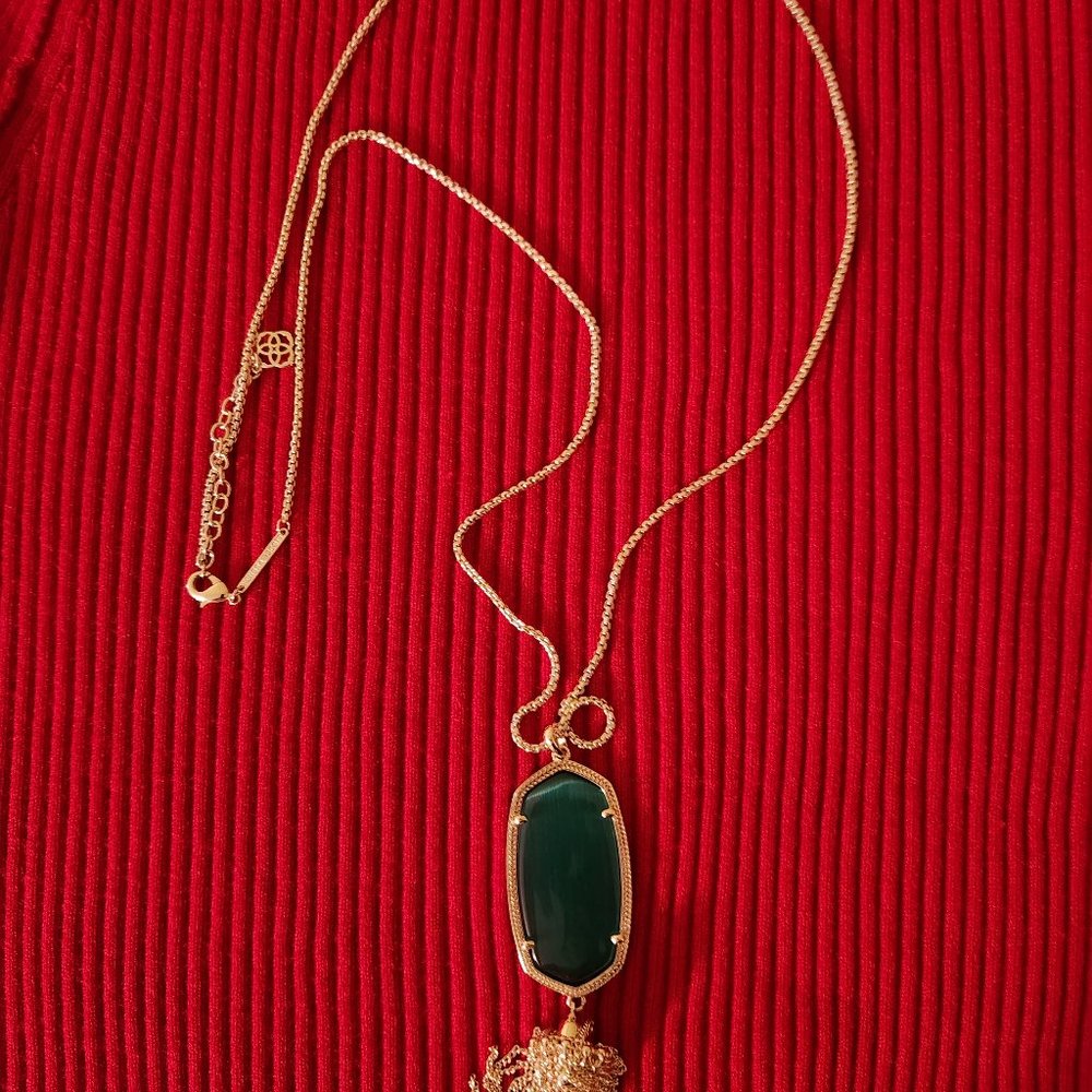 KENDRA SCOTT RAYNE STONE TASSEL NECKLACE